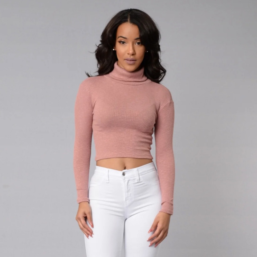 Turtle neck long sleeves sweater